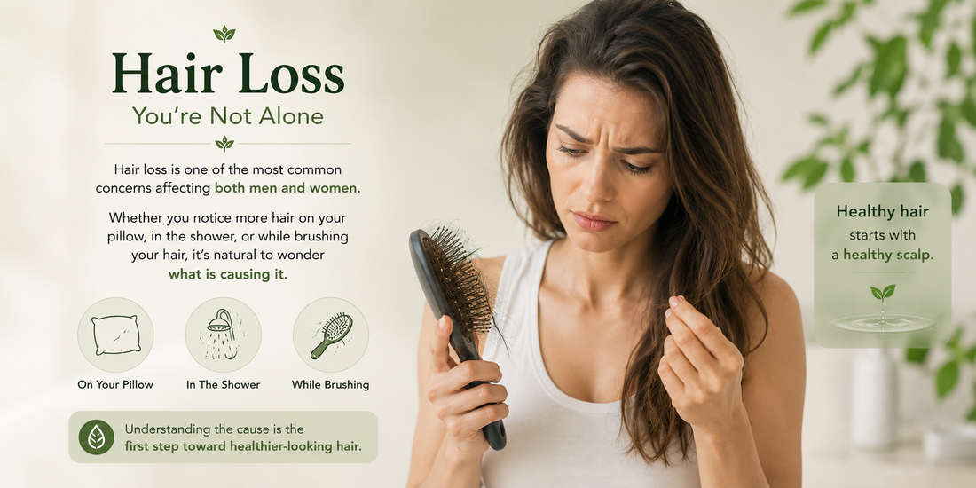 WHAT CAUSES HAIR LOSS? (AND HOW TO SUPPORT HEALTHIER HAIR NATURALLY)