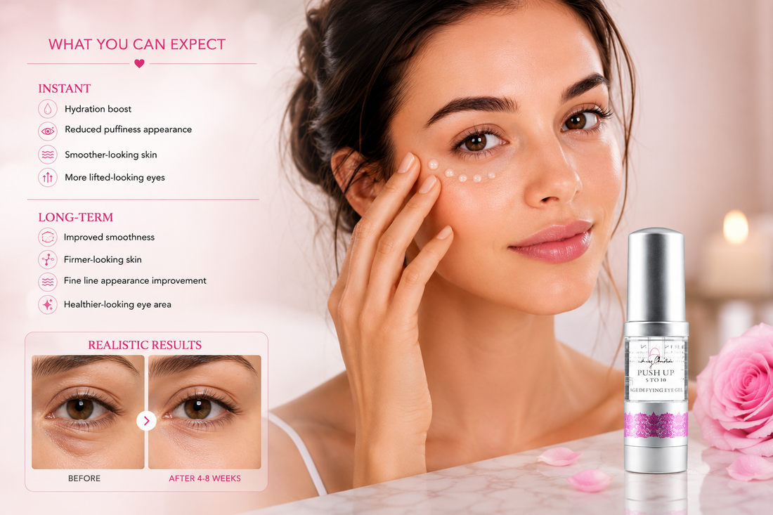REAL RESULTS: BEFORE & AFTER USING PEPTIDE EYE GEL